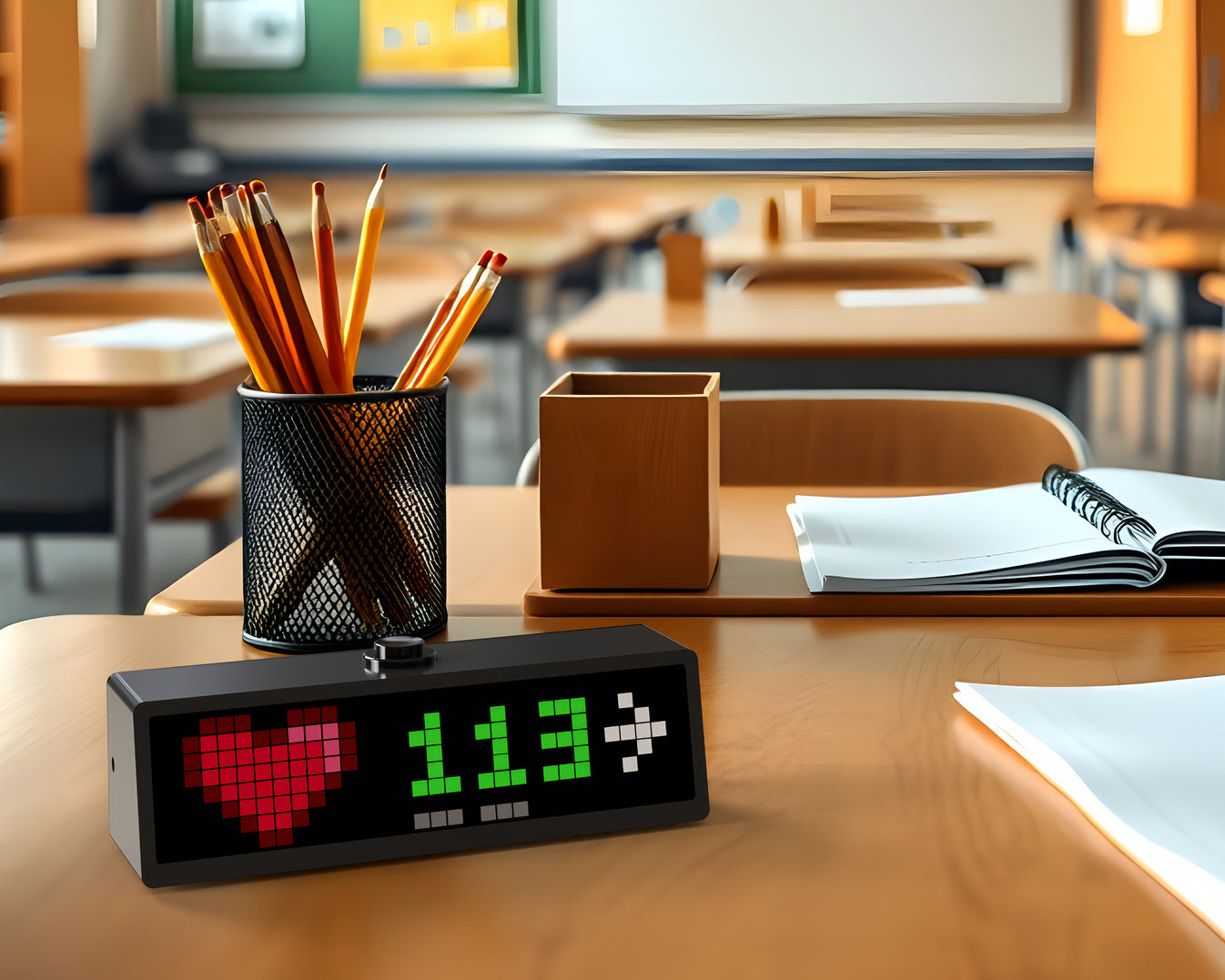 SugarPixel displaying glucose reading